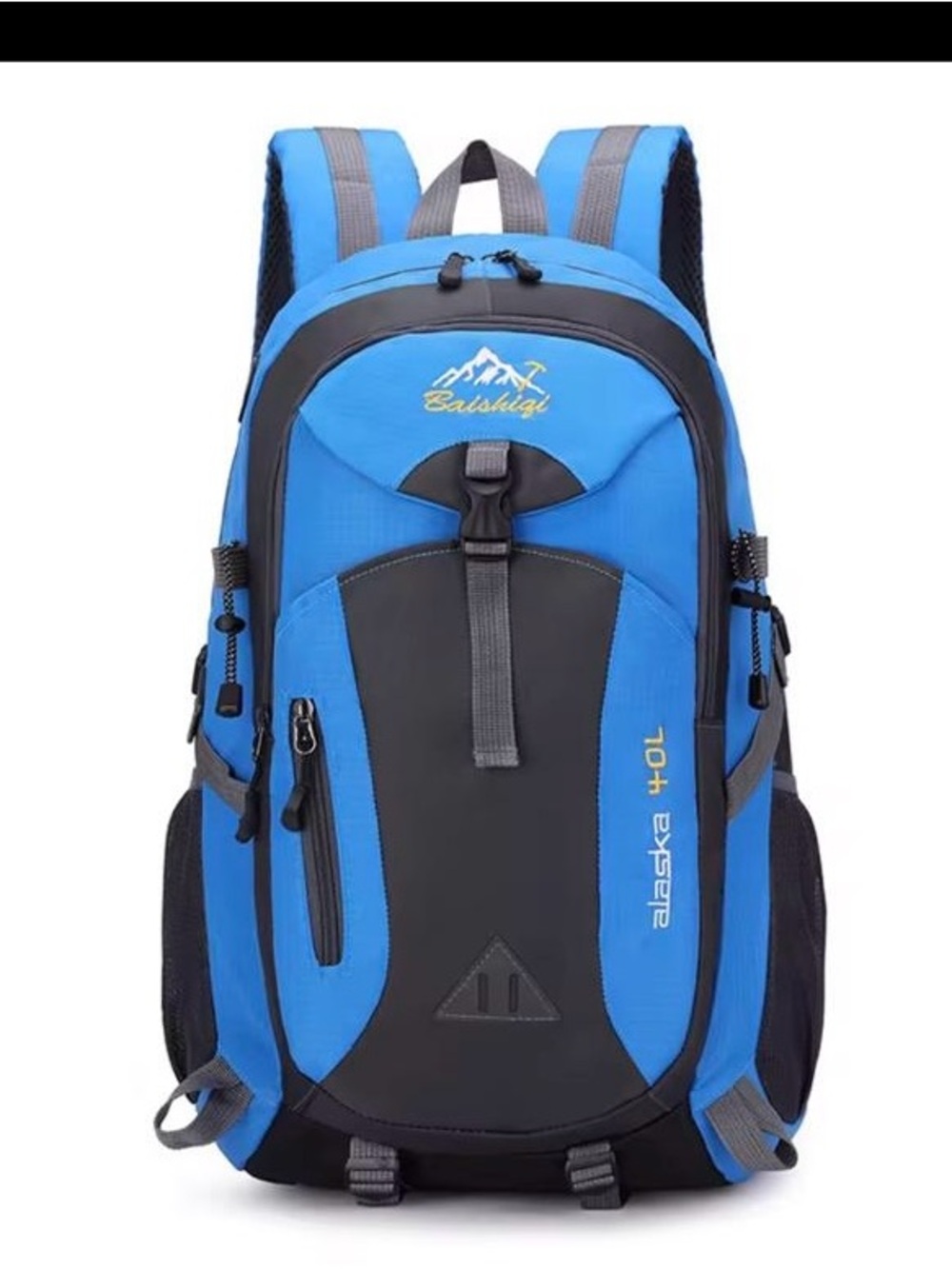 Baishiqi 40L Men's Blue and Black Backpack – Alaska Series